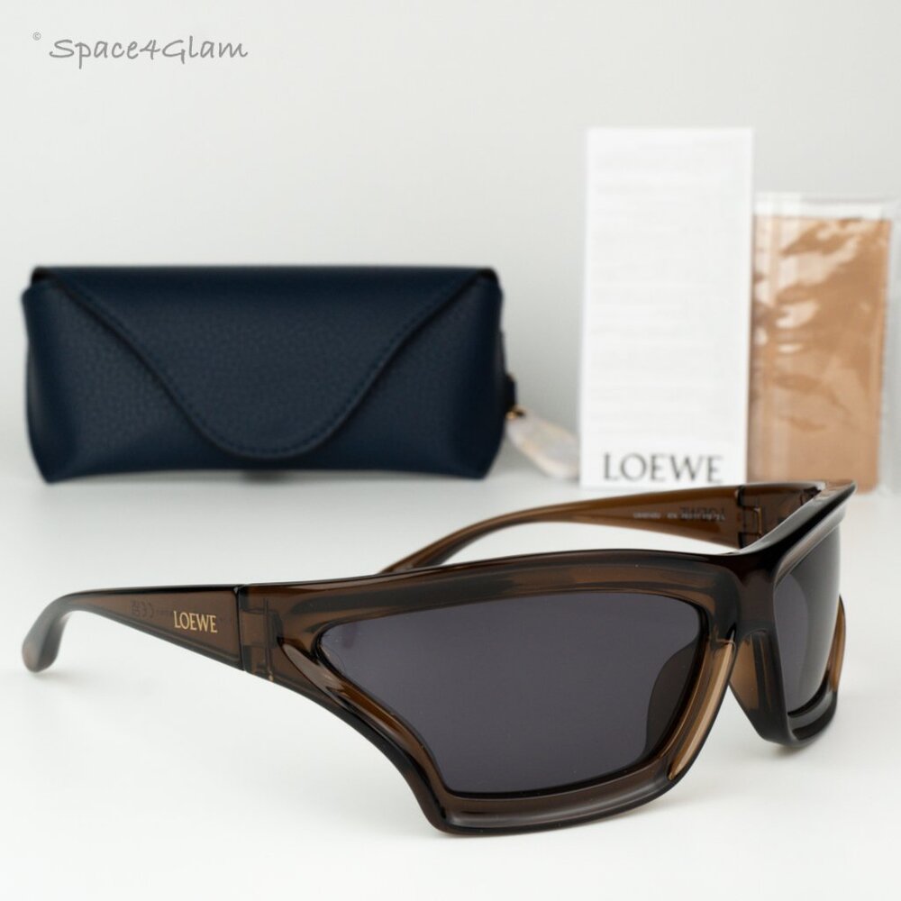 Loewe Women Sunglasses Brown Grey Mask LW40143U SIGNATURE 47A BRAND NEW